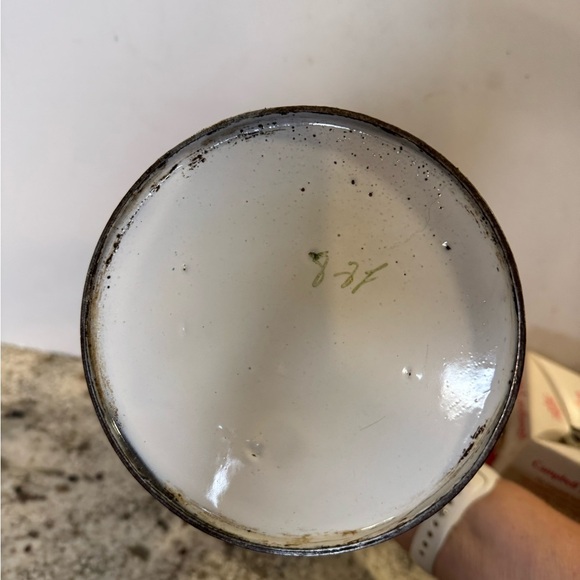 Vintage blue & white Enamelware Coffee Pot - Picture 8 of 10